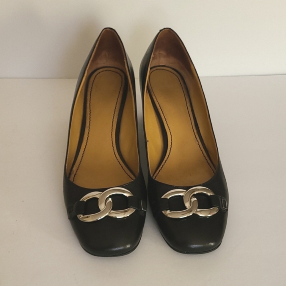 ‼️3 for $40‼️  Nine West Black Leather Block Heel Shoes